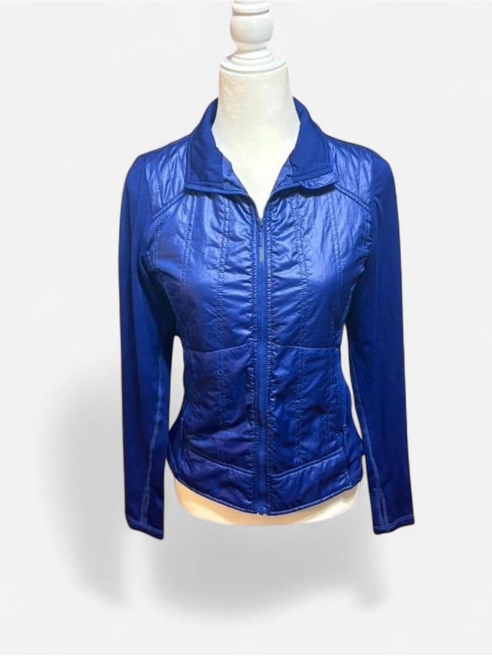 Women's Blue Lightweight Zip-Front Jacket